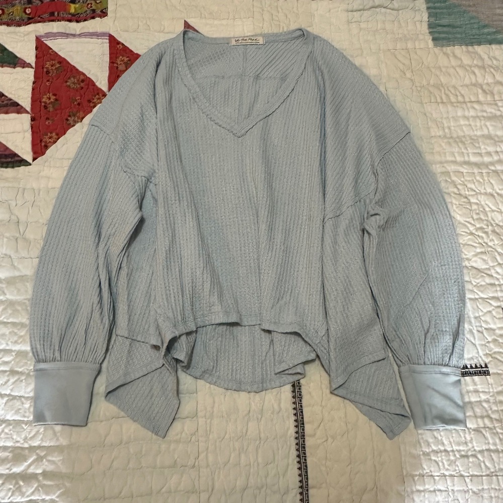 We The Free waffle knit top